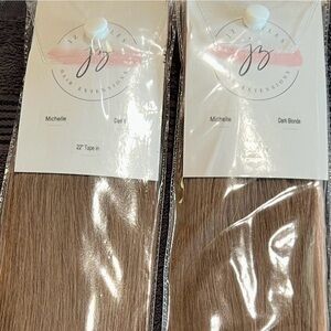 JZ Styles Tape In Hair Extensions 22 inch in the shade “Michelle” Dark Blonde.